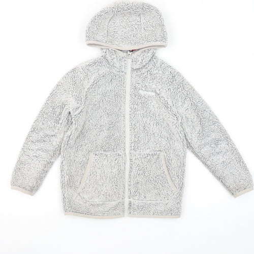 Craghoppers Girls Grey Fleece Hooded Full Zip Jacket Age 5-6 Years