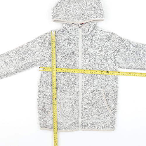 Craghoppers Girls Grey Fleece Hooded Full Zip Jacket Age 5-6 Years
