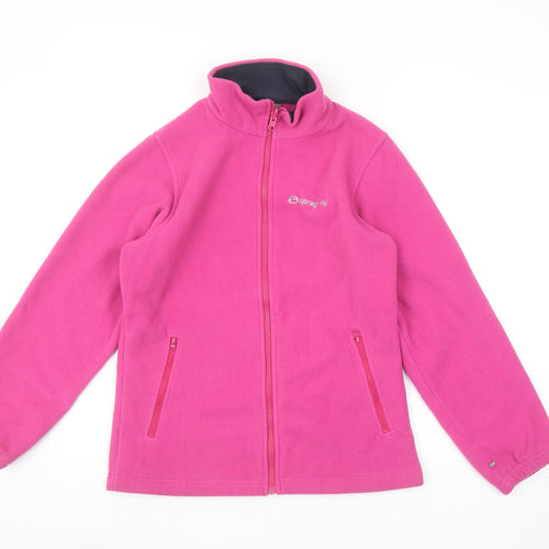 Sprayway Girls Pink Full Zip Fleece Jacket Age 12-13 Lined Lightweight Outdoor