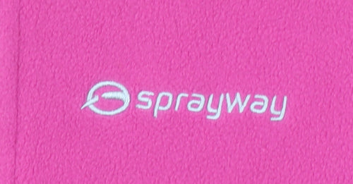 Sprayway Girls Pink Full Zip Fleece Jacket Age 12-13 Lined Lightweight Outdoor