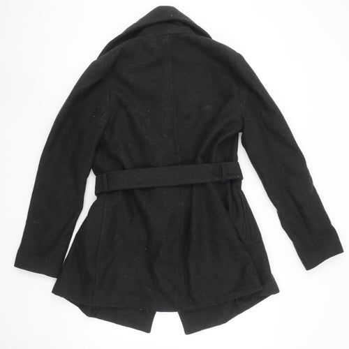 Isabella Oliver Women's Black Wool Belted Maternity Coat Size M