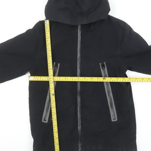 Next Boys Black Waterproof Hooded Rain Coat Jacket 8 Years
