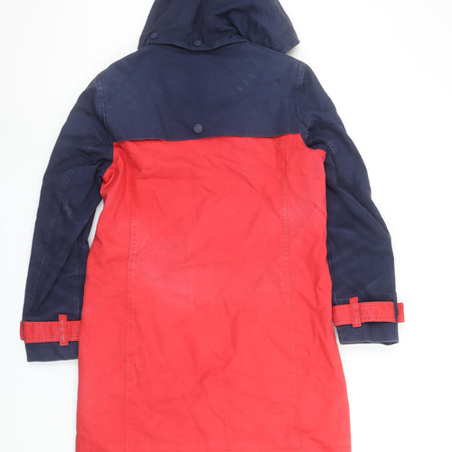 Boden Women's Multicoloured Hooded Mid-Length Rain Coat Size 10