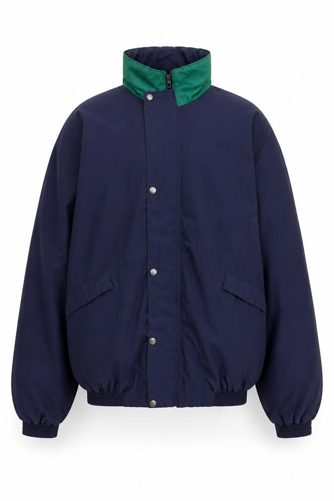 Front view of Hamilton Ross Men's Blue XL Bomber Jacket Nylon Windproof