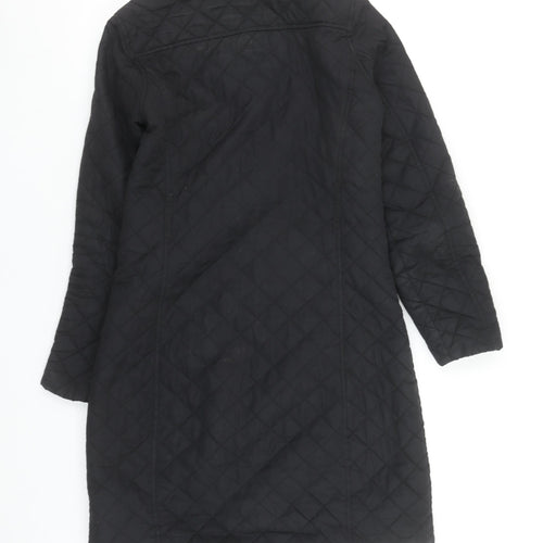 Maine New England Women's Black Quilted Long Coat Size 8