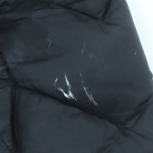 New Look Womens Black Mid-Length Hooded Puffer Jacket Size 8