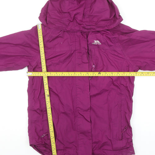 Trespass Womens Purple Waterproof Rain Coat XXS Hooded Jacket