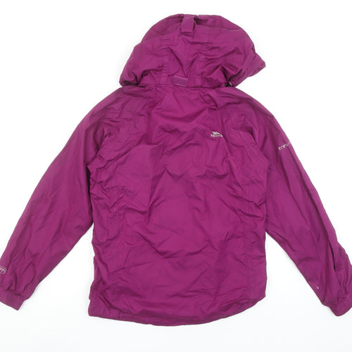 Trespass Womens Purple Waterproof Rain Coat XXS Hooded Jacket