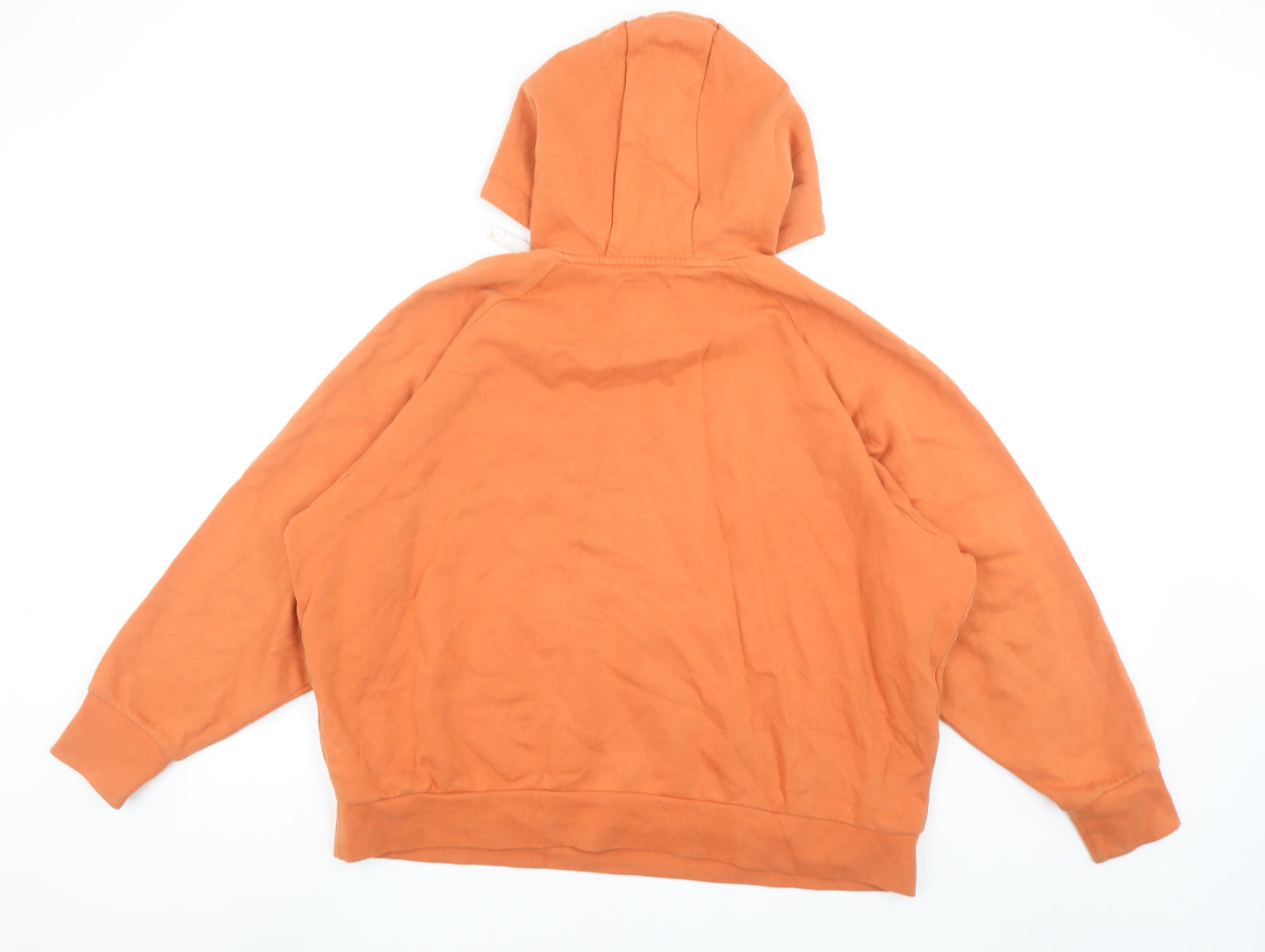 Animal Womens Orange Organic Cotton Pullover Hoodie UK 12