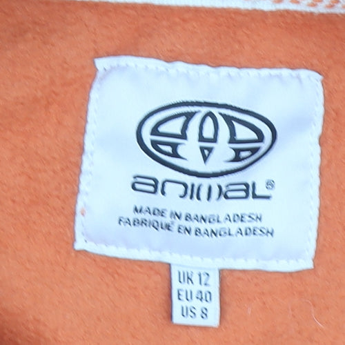 Animal Womens Orange Organic Cotton Pullover Hoodie UK 12