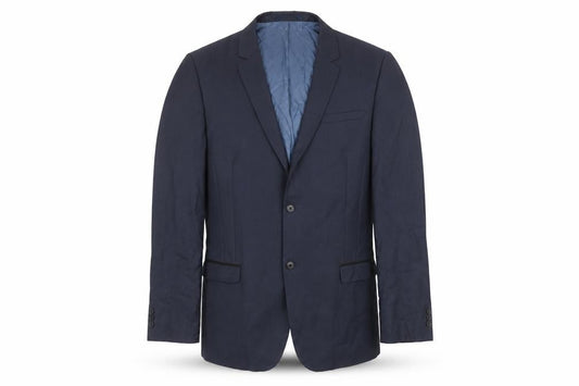 Next Men's Navy Blue 42L Regular Fit Wool Blend Blazer