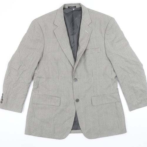 Joseph & Feiss Men's Grey Check Blazer 40 Short Classic Fit