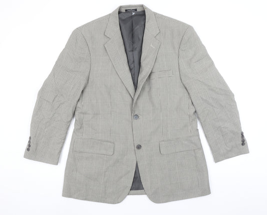 Joseph & Feiss Men's Grey Check Blazer 40 Short Classic Fit