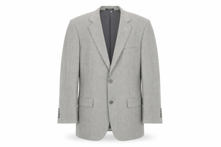 Joseph & Feiss Men's Grey Check Blazer 40 Short Classic Fit