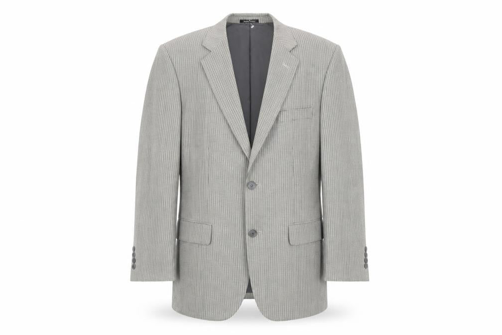 Joseph & Feiss Men's Grey Check Blazer 40 Short Classic Fit