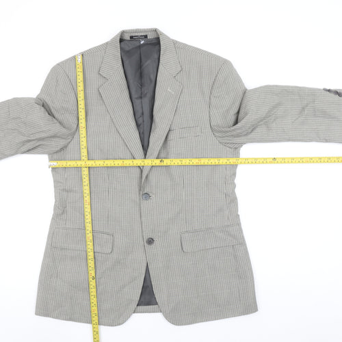 Joseph & Feiss Men's Grey Check Blazer 40 Short Classic Fit