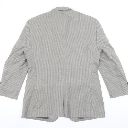 Joseph & Feiss Men's Grey Check Blazer 40 Short Classic Fit