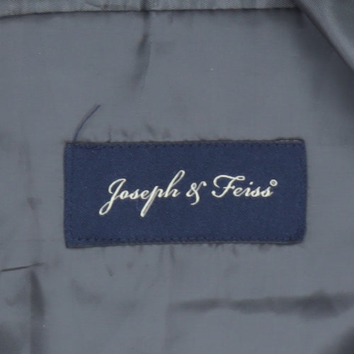 Joseph & Feiss Men's Grey Check Blazer 40 Short Classic Fit