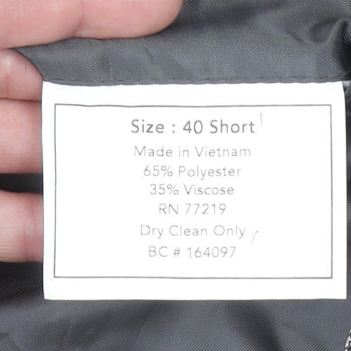 Joseph & Feiss Men's Grey Check Blazer 40 Short Classic Fit