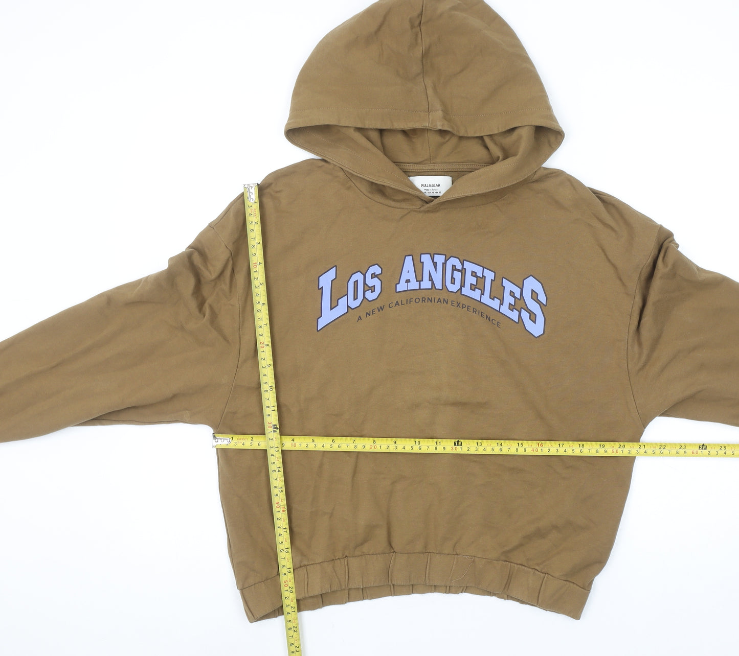 Pull & Bear Womens Brown Los Angeles Hoodie XL Cotton Blend Casual