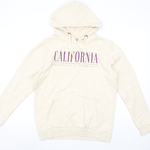 Varsity Team Players Beige California Hoodie Womens Size 12 L 100% Cotton