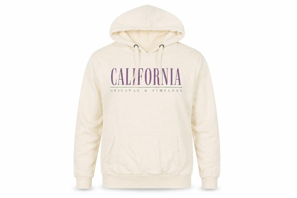 Varsity Team Players Beige California Hoodie Womens Size 12 L 100% Cotton