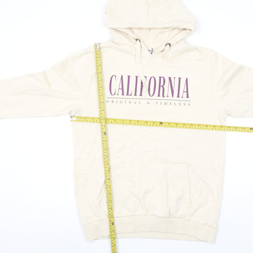Varsity Team Players Beige California Hoodie Womens Size 12 L 100% Cotton