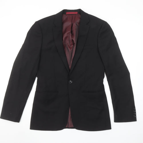 Topman Men's Black 36R Slim Fit Formal Blazer Jacket