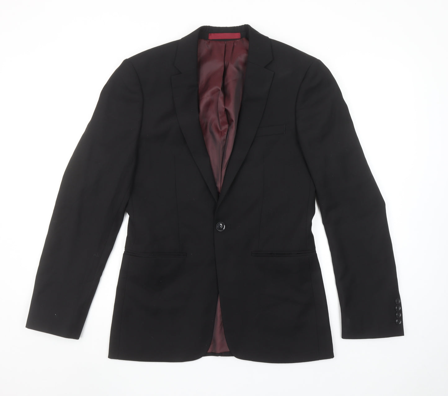 Topman Men's Black 36R Slim Fit Formal Blazer Jacket