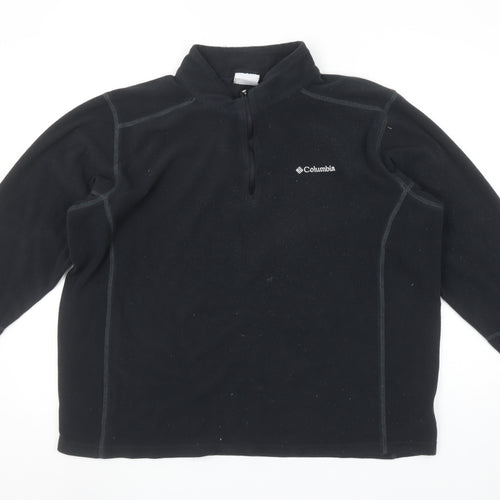 Columbia Men's Black 2XL Fleece 1/4 Zip Outdoor Pullover Sweatshirt