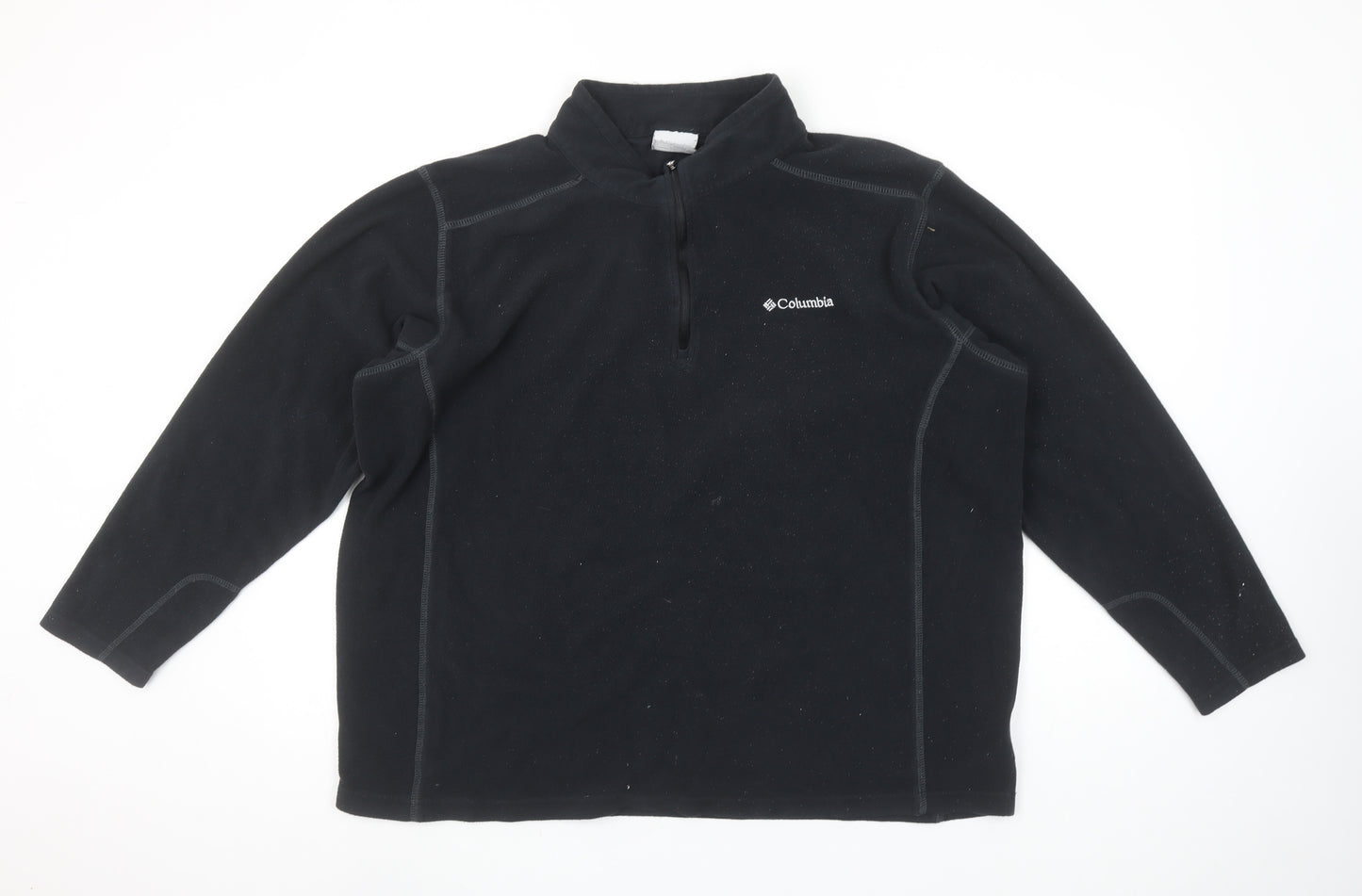 Columbia Men's Black 2XL Fleece 1/4 Zip Outdoor Pullover Sweatshirt