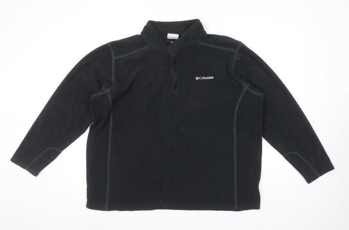 Columbia Men's Black 2XL Fleece 1/4 Zip Outdoor Pullover Sweatshirt