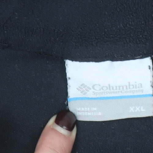 Columbia Men's Black 2XL Fleece 1/4 Zip Outdoor Pullover Sweatshirt