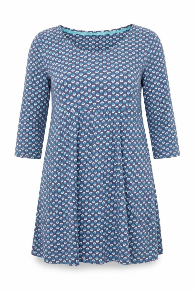 Mudd & Water Women’s Blue Geometric A-Line Cotton Dress Size 14