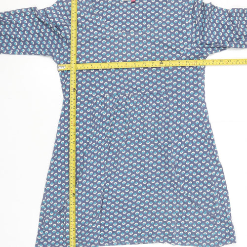 Mudd & Water Women’s Blue Geometric A-Line Cotton Dress Size 14
