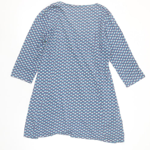 Mudd & Water Women’s Blue Geometric A-Line Cotton Dress Size 14