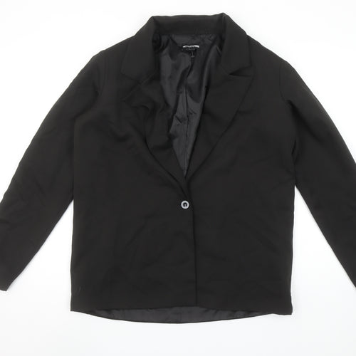 PrettyLittleThing Women's Black UK 6 Classic Single-Breasted Blazer