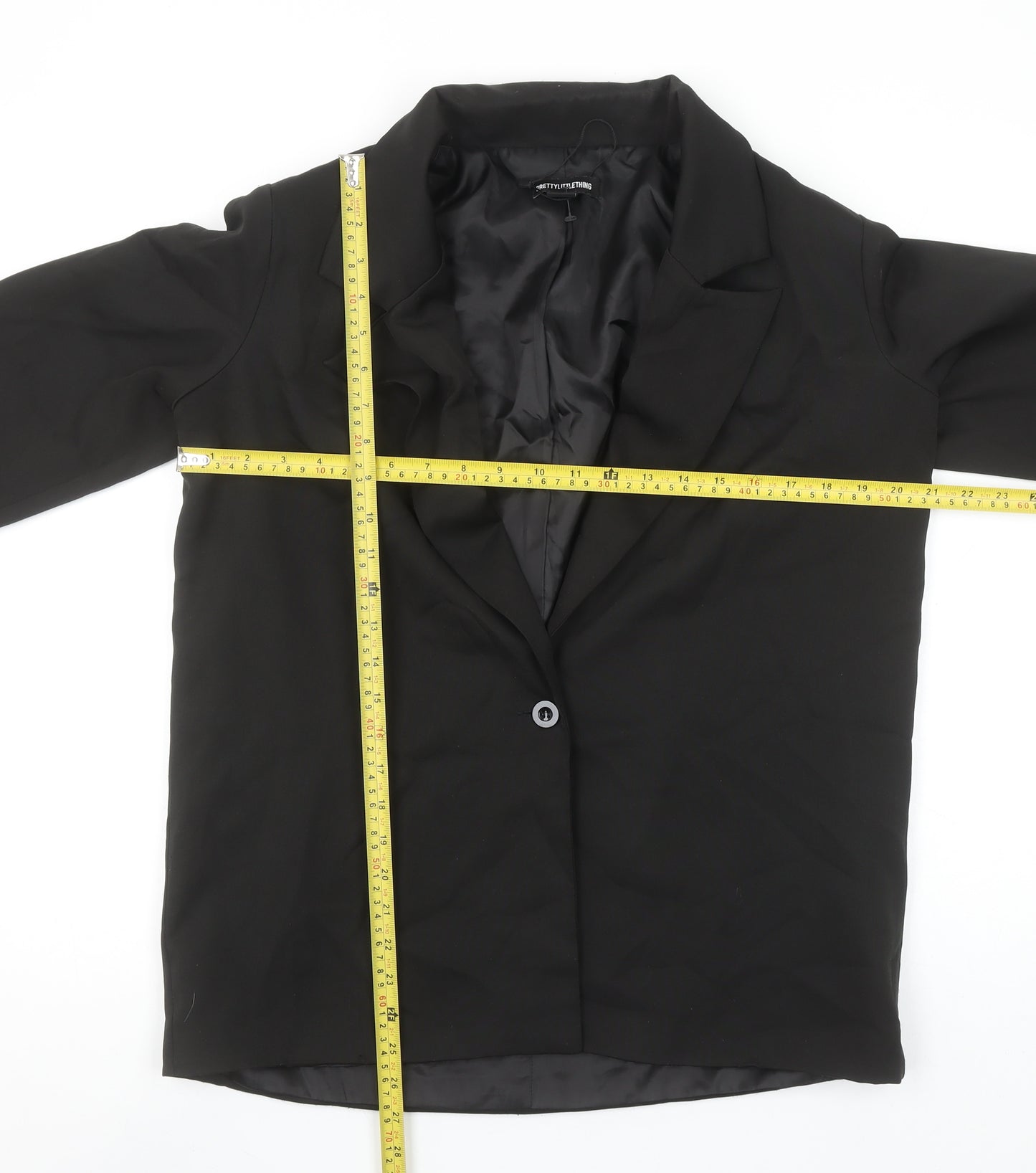 PrettyLittleThing Women's Black UK 6 Classic Single-Breasted Blazer
