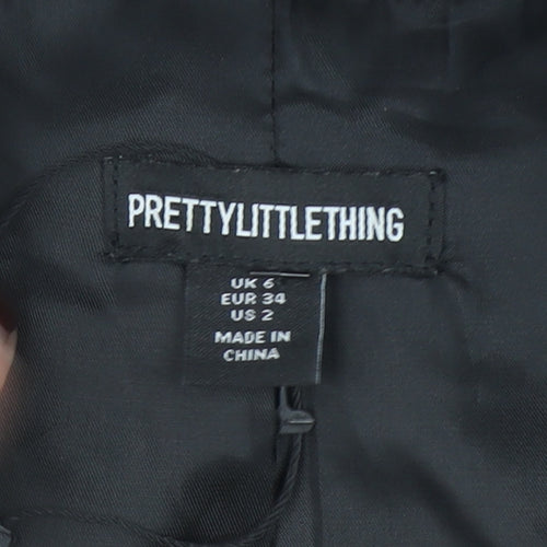 PrettyLittleThing Women's Black UK 6 Classic Single-Breasted Blazer