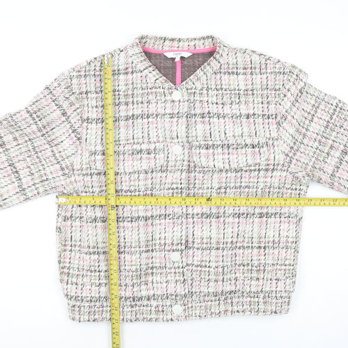Next Women’s Multicoloured Tweed Button Up Jacket Size 14