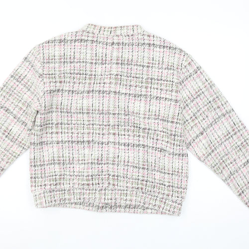 Next Women’s Multicoloured Tweed Button Up Jacket Size 14