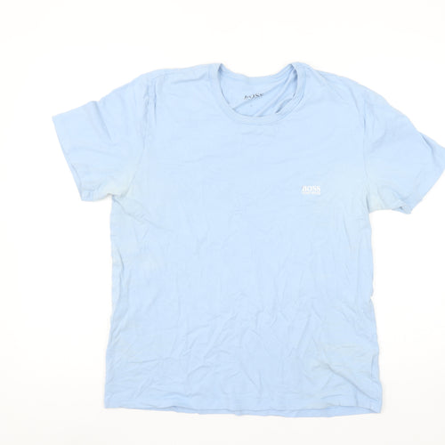 Hugo Boss Men’s Light Blue Crew Neck Cotton T-Shirt L