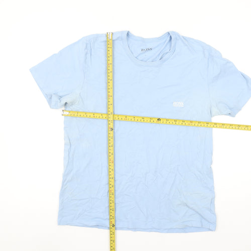 Hugo Boss Men’s Light Blue Crew Neck Cotton T-Shirt L