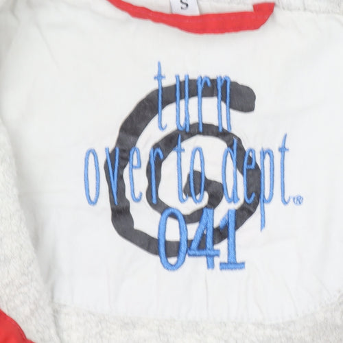Turn Over To Dept 041 Mens Red Hooded Windbreaker Jacket S