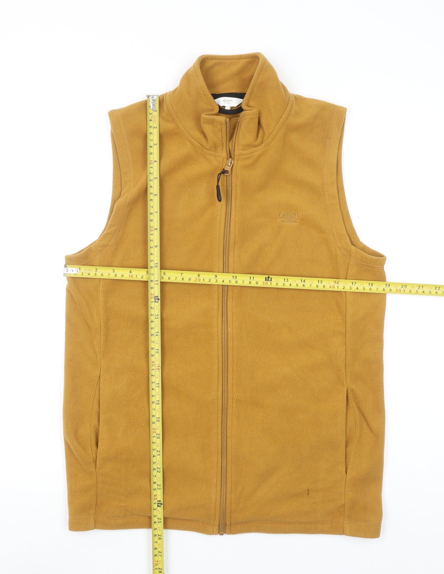 Cotton Traders Men's Brown Fleece Bodywarmer Waistcoat Size S