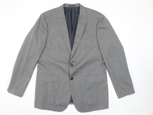 Jacamo Men's Grey 44R Classic Regular Fit Single-Breasted Blazer