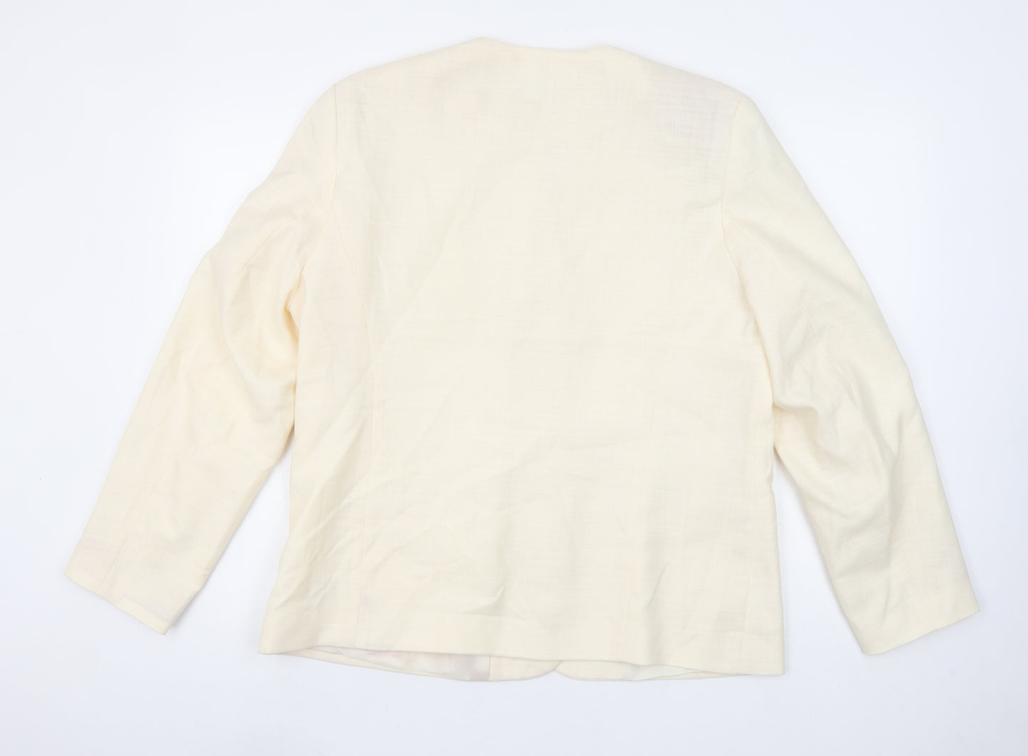 Classics First Avenue Women's Ivory Size 16 Single-Breasted Blazer
