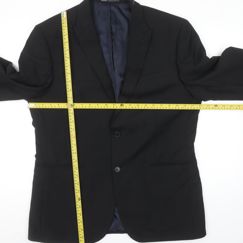Next Men's Black 42R Formal Wool Blend Suit Jacket
