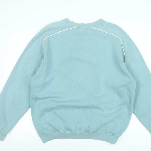 Adidas Women’s Blue Crew Neck Sweatshirt Size 12 Cotton Blend Casual