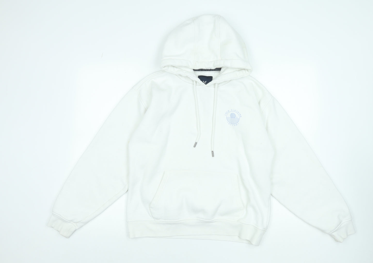 Crew Clothing Company Women's White Pullover Hoodie Size S Cotton Blend